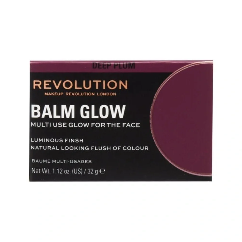 New! Makeup Revolution Balm Glow Deep Plum Multi Way Eyes, Cheeks and Lips